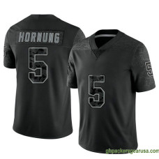 Mens Green Bay Packers Paul Hornung Black Limited Reflective Gbp212 Jersey GBP413